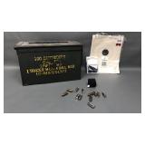Vintage Ammo Case, Targets, & Ammo