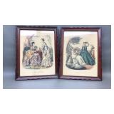 Vintage framed La Mode Illustree French print