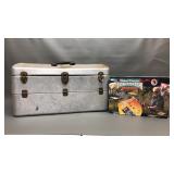 Vintage tackle box & Roland Martin kit