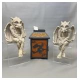 R Shipman Hand Cast Sitting Gargoyles & More!