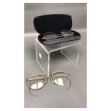 Vtg Windsor Style Tortoise Shell Rim Glasses &