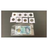 Canadian, Australian & UK Coins & Banknote