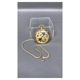 Colbn Swiss Skeleton Pocket Watch