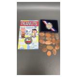 Elongated Pennies, Peanuts Coin & Bald Eagle Proof