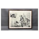 William Gropper Signed Lithograph 'Evidence?