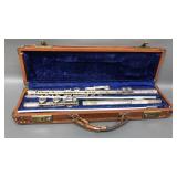Vtg Gemeinhardt Silver Plated Flute in Case