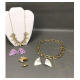 J J Jonette Brooch & More Vtg Costume Jewelry