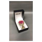 Vibrant Folio by Fossil Gold Tone Watch