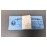 Antique Peoples National Bank Checks
