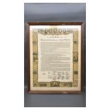 1960ï¿½s Framed Declaration of 13 USA