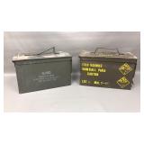 Vtg Military Ammo Containers