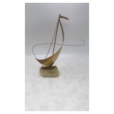 John De Mott Brass & Copper Sailboat