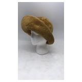 Vintage Empress Faux Fur Mustard Hat