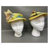 Vintage Lynne Brooke & Beachurst Ladies Hats W Box