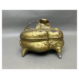 Art Nouveau Metal Hinged Trinket Box