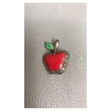 Marcasite Sterling Silver Apple Pin/Brooch
