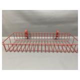 Vintage Wire Red Metal Screw On Shelf