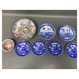 Japnese Porcelain/metal Bowl & Mini China Pieces
