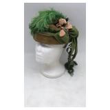 Antique Ostrich Feather Velvet Ladies Hat