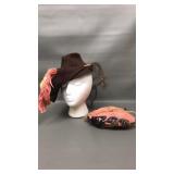 1940's Pink Straw & Brennan's Felt Ladie's Hat