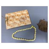 Vintage Leather Photo Album, Mini Change Purse +