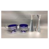 MCM Chrome Nambe Candlesticks & More