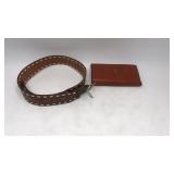 Vintage 1980ï¿½s Tony Lama Belt & Leather Wallet