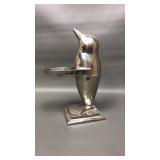 VTG Silver Tone Pottery Barn Penguin Candle Stand