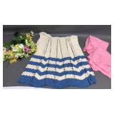 Faux Flowers & Vtg Linens