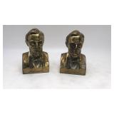 Vintage Brass Abraham Lincoln Book Ends