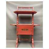 Vtg Painted Wood Smokers Stand