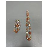 Stunning Vtg Glass Beaded Choker & Brooch