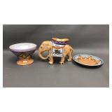 Elite Japan Lusterware & Elephant Ashtray
