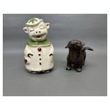 Vintage Cast Iron When Pigs Fly & Shawnee