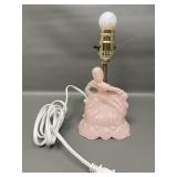 Southern Belle Vintage Glass Lady Boudoir Lamp