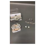 Bogoff Clipon Earrings, Rhinestone Bracelet & More