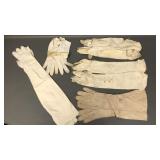 Vtg Leather Victorian Ladies Long Gloves