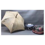 Vintage Mini Parasol Display Ottoman & More