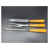 Vintage Bakelite Handled Carving Set