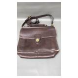 Vtg Brown Leather Coach Shoulder Bag