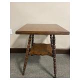 Atq Victorian Quarterspawn Square Parlor Table