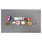 Antique Detroit Medal, Vtg Pins & More