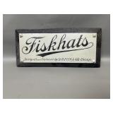 Vintage Fiskhats Chicago Wooden Wall Sign