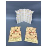 Vintage Piggy Bank Dime Saver Booklets