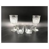 Libbey Hobstar Goblet & Inverness Rocks Glasses