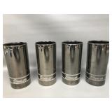 Snap On Chrome Look Highball Glasses