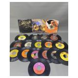 Lot Of 45 Vinyl Records No Sleeves!