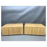 2 Bamboo Wooden Risers From Mexico