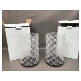 2 Partylite Island Inspiration Pillar Hurricanes