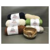 Loops & Threads Yarn Bowl & Big Twist Yarn